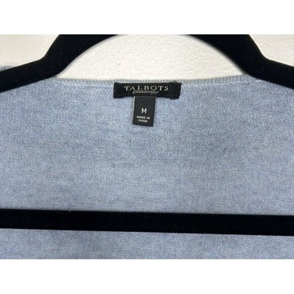 Talbots Women’s Long Sleeve Light Blue Cardigan Wool Blend Sweater Size Medium - Picture 5 of 12